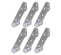 6 Pièces Équerre D'angle en Acier Inoxydable pour Meuble, Argenté | Design Triangulaire Stable, Installation Simple, Usage Polyvalent, Support Discret pour Assemblage de Mobilier