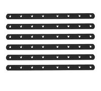 6 Pièces Équerre Plate en Acier Inoxydable Noir 29,4x2cm | Connexion Stable et Fiable, Installation Facile, Usage Domestique, Design Plat, Style Élégant Noir