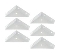 6 Pièces Équerre Triangulaire en Fer pour Meubles, Support Blanc | Installation Facile, Capacité de Charge Renforcée, Accrue, pour Tables et Chaises, Quincaillerie Décorative