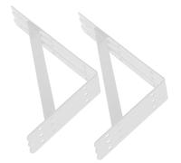 6 Pièces Équerres Robustes en Fer Blanc pour Étagères Murales | Usage Maison et Bureau, Support de Montage Triangulaire, Style Minimaliste Moderne, Résistance à L'usure