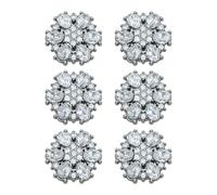 6 pièces étincelants embelli bouton pince chemise boutons de manchette couverture pour robe chemise uniforme vêtements accessoires boutons de mode