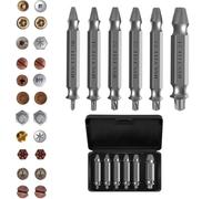 6 pièces Extracteur de Vis Tourne à Gauche Extracteur Idéal tornillos extractores Extracteur de Vis Casse extracteur petites vis foirée Extracteur Vis Cassée Lnclus pour le Perçage et L’Extraction