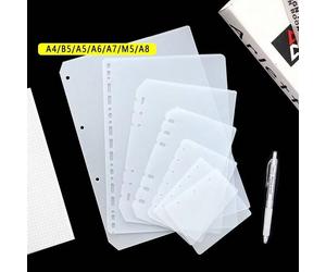 6 pièces Feuilles transparentes et givrées détachables aux formats A5/A6/A7/A4, pages pour album de stickers, tampons, livres de stickers 3D, fournitures de bureau pour la création de livres de sticke