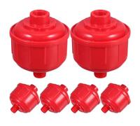 6 pièces Filtre à Eau pour Pistolet à Peinture 1/4, Plastique rouge | Ligne Inline Compacte, Filet Extérieur 13mm, Interface 12mm, Usage Compresseur Atelier