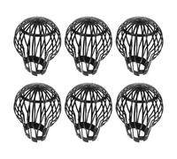 6 Pièces Filtre de Protection de Gouttière Rond Noir en Plastique | Couvercle à Mailles pour Évacuation Pluviale, Retient Feuilles et Débris, Installation Rapide, Entretien Réduit, Toiture