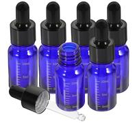 6 Pièces Flacon Compte-gouttes 10ml en Verre avec Échelle | Longue Durée, Bouteille Ronde à Large Ouverture, Usage Varié, pour Parfum et Échantillons Couleur Aléatoire