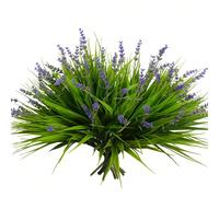 6 pièces Fleurs de lavande artificielles, arbre de baobab artificiel extérieur faux, plantes décoratives en pot résistantes aux UV, arbustes en faux verdure, convient pour fenêtre, jardin, balcon, jar