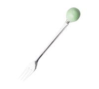 6 Pièces Fourchette à Dessert Mini Acier Inoxydable | Couleur Vert Clair, pour Servir les Desserts, Usage Maison et Présent D’emménagement