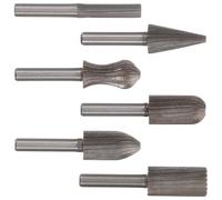 6 Pièces Fraises Rotatives en Acier Haute Vitesse | Argenté, Usage Bricolage et Atelier, pour Débutants comme Utilisateurs Expérimentés, Lot de Pièces