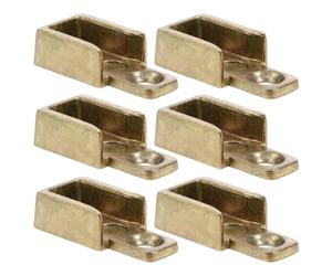 6 pièces gâche de fenêtre en alliage de zinc 20 MM | Plaque de verrouillage à glissière, pour fenêtres et coulissantes, pour PVC résidentiel, pose facile