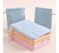 6 pièces Gaze en pur coton, gants de bain 100% coton doux pour le visage et le corps, tissu en coton éponge, absorbant et doux, convient pour le bain, serviettes de salle de bain, gants de démaquillag