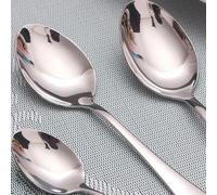 6 pièces Grosses cuillères à soupe en acier inoxydable, convient pour la maison, la salle à manger, le restaurant, l'hôtel, les fournitures scolaires Taille Unique,Ajout de plusieurs ensembles,3 pièce
