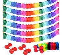 6 Pièces Guirlande en Papier Colorées, Guirlandes Décoration Bannière, 3 m Guirlande en Papier Multicolore, Ajouter Une atmosphère Festive pour Anniversaire, Mariage et Fête de Carnaval