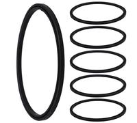 6 Pièces Joint D’étanchéité de Couvercle en Silicone Noir, 16 à 20 | Pièce de Remplacement, Installation Facile et Fermeture, pour Gobelets de Voyage et Bouteilles