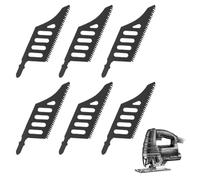 6 Pièces Lame Multifonction, T142Hb Lames De Scie Sauteuse À Tige En T 112Mm X 32Mm X 1.2Mm Compatible Avec Dewalt Compatible Avec Bosch 11 Tpi Lame Scie Sauteus