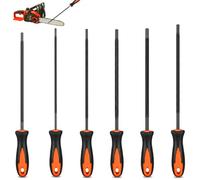 6 Pièces Lime Tronconneuse, 3.2/4.0/4.5/4.8/5.2/5.5 mm | Limes Rondes pour Chaîne de Tronçonneuse, Chainsaw File, Limes pour Affilacatène avec Poignée Idéales pour Professionnels