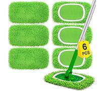 6 Pièces Lingettes Reutilisable pour Swiffer Seche | Réutilisables & Lavables, Compatibles avec Swiffer Bodenwischer Set - Idéales pour le Nettoyage des Sols Durs et Parquets