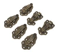6 Pièces Loquet à Moraillon Rétro en Acier pour Boîte à Outils | Sécurité Renforcée, Pose Simple, Format 7,40x4,30x1,50cm, pour Coffret à Bijoux et Coffre