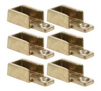 6 pièces Loquet Métallique, Gâche Serrure, Pose rapide | Alliage de Zinc Plaque Intégrée, Entraxe 20mm, Adapté aux Châssis PVC, Battants et Baies Vitrées