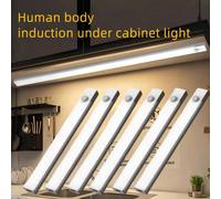 6 pièces Lumières LED à détecteur de mouvement pour armoires, lumières de nuit, lumières décoratives, lumières de placard magnétiques rechargeables, convenant pour les armoires, les penderies, la cuis