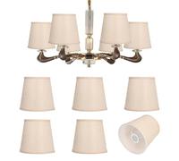 6 Pièces Lustre Abat-Jour, Moderne E14 Clip sur Tissu Abat-Jours Applique Murale Abat-Jour, Clip sur Plissée Suspension Abat-Jours pour la Décoration de la Maison (#12)