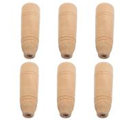 6 pièces Manche de Couteau avec Trou Rond Ergonomique en Bois 7 MM | Poignée de Remplacement Stable, Bois Lisse, pour Coupe-Légumes et Hachoirs, la Cuisine Professionnelle