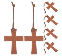6 Pièces Marque-page Biblique en PU Marron, Lot Élégant | Préserve les Pages, Format Pratique pour Bible et Ouvrages, Style Religieux Discret, Usage Quotidien