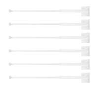 6 Pièces Mât de Drapeau, Tige Portative en Plastique PVC Blanche | Montage sans Outil, pour Barres de Toit et Suv, en Voyage Routier et Ambiance Club