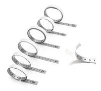 6 Pièces Mètre Ruban Autocollant, Mètre Ruban Adhésif, Règle Métrique Auto-adhésive 1m/2m - Règle Autocollante en Acier au Carbone pour Établi, Machine, Menuiserie
