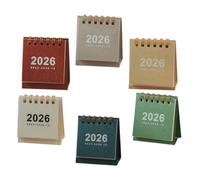 6 Pièces Mini Calendrier de Bureau sur Pied, Spiralé, Avril 2025 à | Design Minimaliste, Suivi des Objectifs, pour Enseignants et Professionnels, Usage Bureau ou Voyage