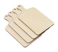 6 Pièces Mini Planche à Découper en Bois Diy, 4,7x2,4 Pouces | Plateau Vierge en Peuplier, Surface à Décorer, Bords Lisses, pour Buffet