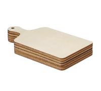 6 Pièces Mini Planche Bois Non Traité 4,7x2,4 Pouces pour DIY | Bois de Peuplier, Bords Lisses et Angles Doux, Décorable et Perçable, Usage Buffet