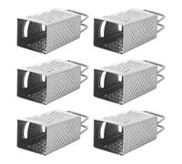 6 Pièces Mini Râpe à Boîte en Acier Inoxydable 4 Faces 3,5 Pouces | Poignée Acier Inoxydable, Format Portable et Peu Encombrant, Usage la Cuisine, pour Gingembre et Pommes de Terre