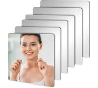 6 Pièces Miroir Mural Autocollant, Autocollant Mural Décorative Auto Adhésifs, Miroir Acrylique Antidéflagrant Carrés Flex