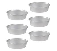 6 Pièces Moule à Gâteau Ovale en Alliage D’aluminium Antiadhésif | Surface Lisse et Polie, Manipulation Confortable, pour Flan, Pudding, Crème aux Œufs, Repas Familiaux ou Banquets