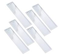 6 Pièces Moule en Silicone pour Marque-pages en Résine Époxy Blanc | DIY et Loisirs Créatifs, Forme Rectangulaire Trou, pour Pendentifs et Signets, Silicone