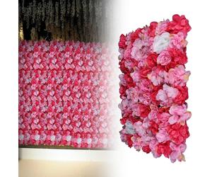 6 pièces mur de fleurs artificielles 40x60cm mur de roses fleurs en soie mur de fleurs artificielles pour bricolage pelouse mariage anniversaire fête de fin d'année accessoires de la rue décoration de