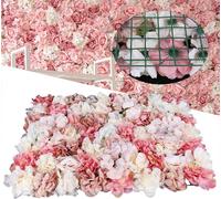 6 pièces mur de roses artificielles 40*60cm colonne de fleurs en soie mur de fleurs artificielles pour pelouse bricolage mariage anniversaire fête de fin d'année accessoires de rue décoration de fond
