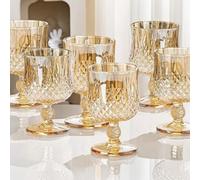 6 pièces Nouveaux verres à vin de haute qualité de style nordique, verres épais et larges au motif de briques, ensemble de verrerie pour cocktails, brandy, vin rouge, whisky et boissons 1 tasse à moti