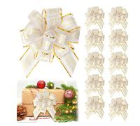 6 pièces - Nœuds de ruban cadeau, grands nœuds de ruban de Noël rouges - Nœuds de ruban réutilisables pour boîtes et décorations, emballage de cadeaux, paniers de mariage, boîtes cadeaux d'anniversair