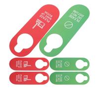 6 Pièces Panneau Suspendu de Porte PVC Double Face Ne Pas Déranger | Hôtels et Bureaux, Résistant, Compatible Poignées Standard, Usage Intérieur, Signalétique Pratique