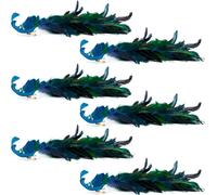 (6 pièces) Peacock Intérieur ornements décoratifs oiseau avec clip pour l'arbre de Noël décorations de jardin