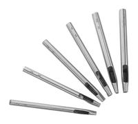 6 Pièces Perforatrice en Cuir Ovale en Acier Inoxydable | Perçage Précis, Usage Polyvalent, Tailles Variées, Outil Pratique pour Travaux Artisanaux, Compatible Ceintures et Bracelets