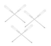 6 Pièces Petit Tournevis Cruciforme Manuel 3mm en Acier | Poignée Ergonomique Confortable, Design Transparent Stylé, Usage Polyvalent, Serrage Facile, pour Bureaux