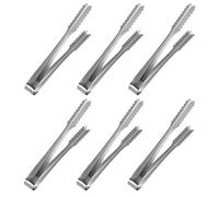 6 Pièces Pince a Glacon, Pince Acier Inoxydable Multifonction, 15 cm Pinces a Sucre, Bonbon, Glace, Biscuit, Café, Cuisine, Mariage, fête d'anniversaire, Bar Buffet Grill