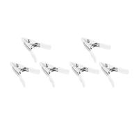 6 Pièces Pince à Ressort Lourde 4 Pouces Nickelée pour Serrage | Acier et PVC, Poignées Revêtues, Pointes Protégées, pour Bois, Mousse et Travaux de Rénovation