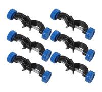 6 Pièces Pince de Laboratoire en Aluminium, Double Vis, Angle | Clip Croisé Réglable pour Tube à Essai et Fiole, Usage en Chimie, Léger, Revêtement Résistant