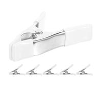 6 Pièces Pinces à Ressort 4 Pouces Nickelées, Poignée PVC | Acier Résistant à Rouille, Embouts Gainés, Maintien Stable pour Panneaux Mousse, Tissus Fins, Bricolage et Studio Photo