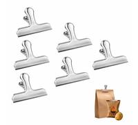 6 Pièces Pinces Sachets Alimentaires 7,8 cm Clips de Fermetureen | Acier Inoxydable Pince de Cuisine pour Sacs à Café Pain Cuisine Maison Bureau
