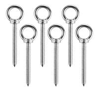 6 Pièces Piton à Visser à Œil, Piton Inox 304 pour Balançoires(M10*84 MM) | Vis Oeillet Autotaraudeuses, pour Suspendre des Luminaires, Autres Projets de Bricolage